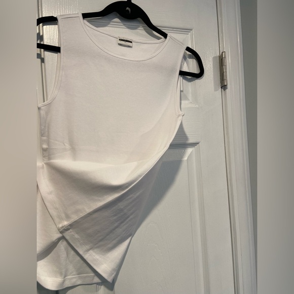 NWOT J. Crew Size XS White Mid Weight Scoop Neck Knit Cotton Tank Top - Picture 3 of 10